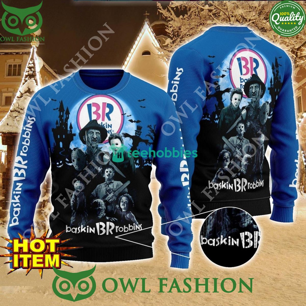 Baskin-Robbins Horror Halloween Night Ugly Sweater 2024