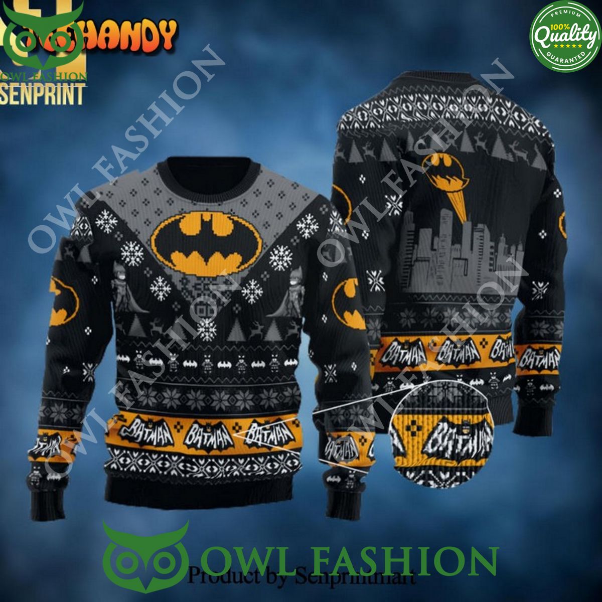 Batman The Dark Knight Christmas Wool 3D Sweater Jumper Trending