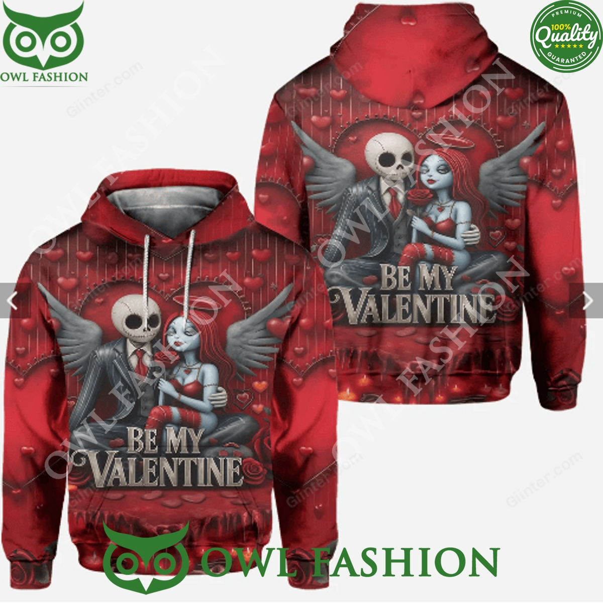 Be my Valentine Custom name Jack Skellington hoodie
