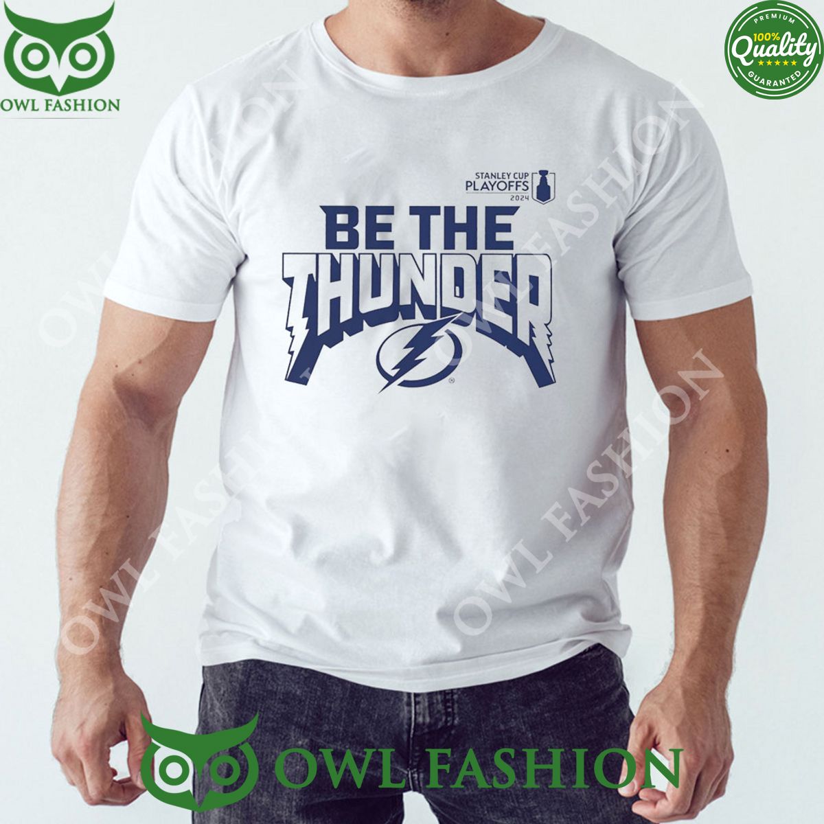 Be The Thunder Tampa Bay Lightning 2024 Stanley Cup Playoffs Slogan t shirt
