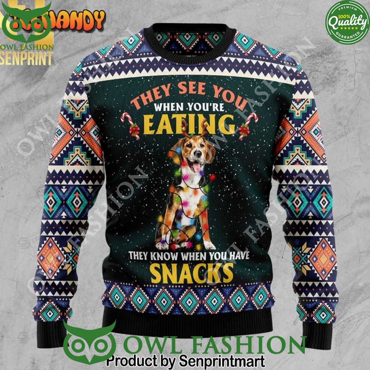 Beagle Snack Limited Ugly Christmas Sweater