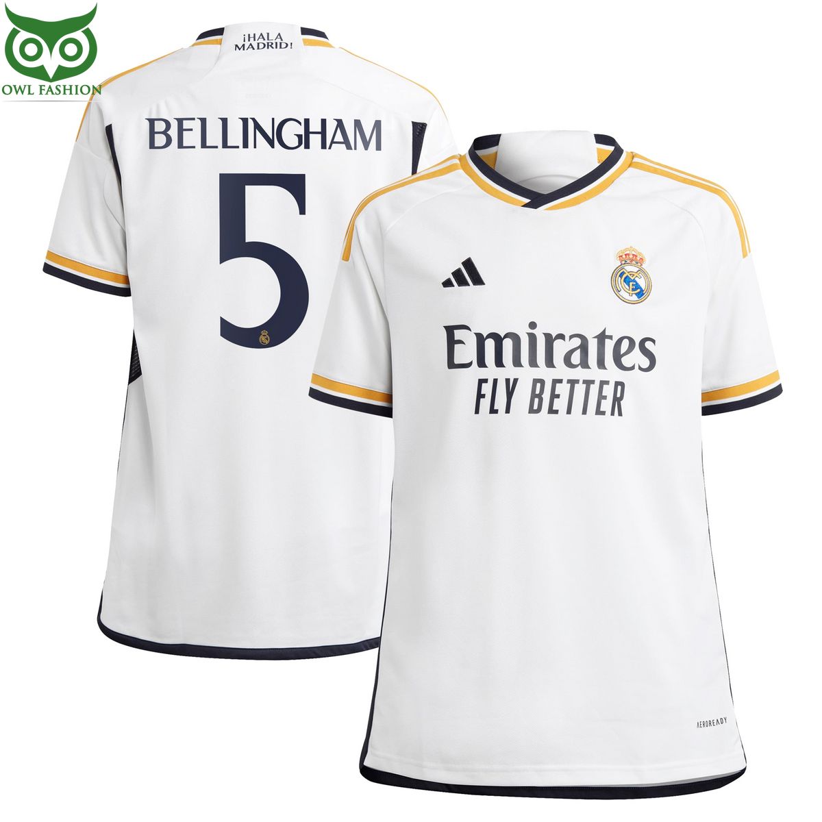 bellingham real madrid football soccer jersey shirt white version Shop Owl Fashion
