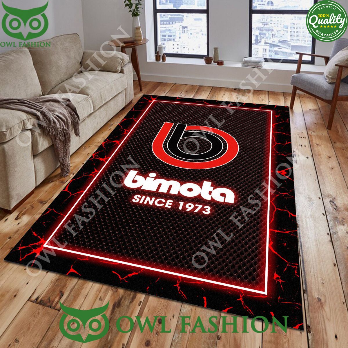Bimota Motorcycles Custom Color Living Room Premium Carpet Rug