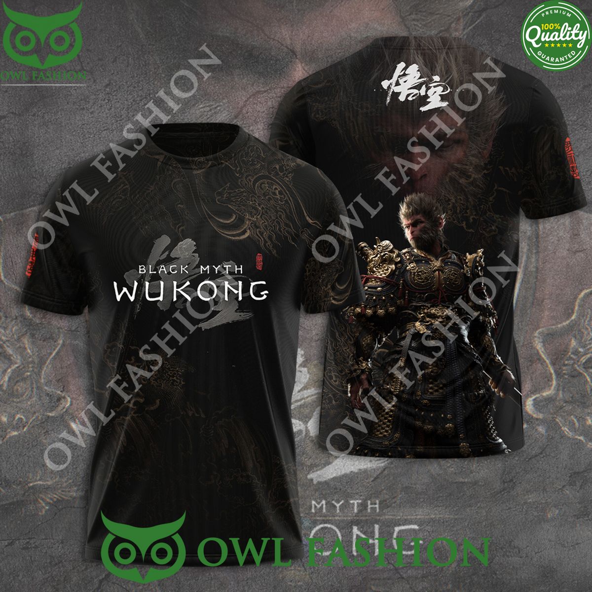 Black Myth Wukong Journey to the West 3D t shirt