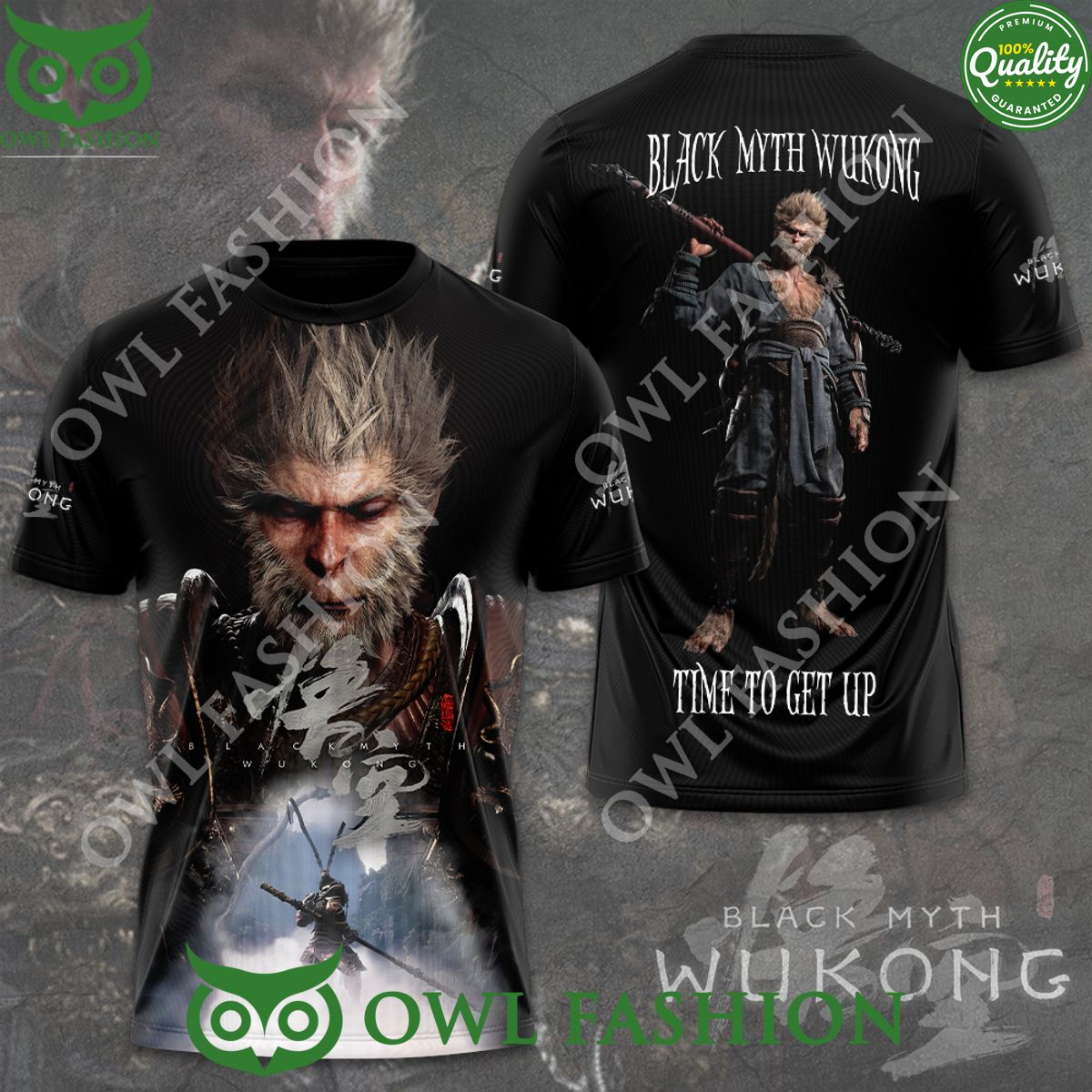 Black Myth Wukong Time to get up 3D t shirt