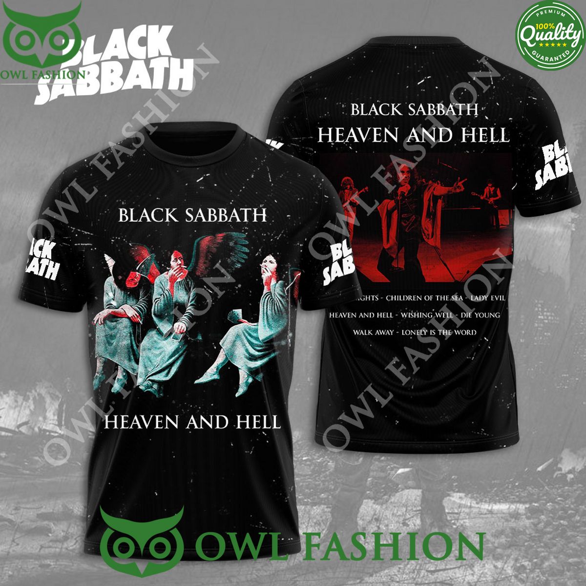 Black Sabbath Heaven And Hell Limited 3D Tshirt Hoodie