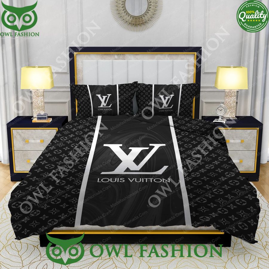 Black Veinstone Louis Vuitton Luxury Bedding Sets