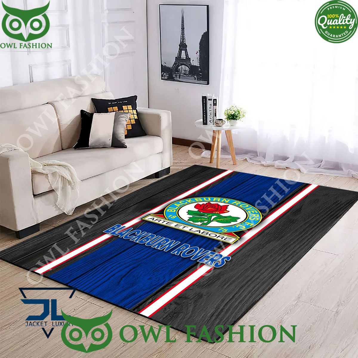 Blackburn Rovers EFL Football Rug Carpet Living Room