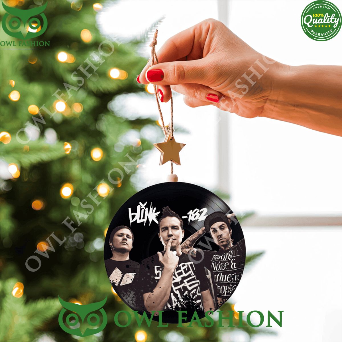 Blink 182 members Rock Band Ornament