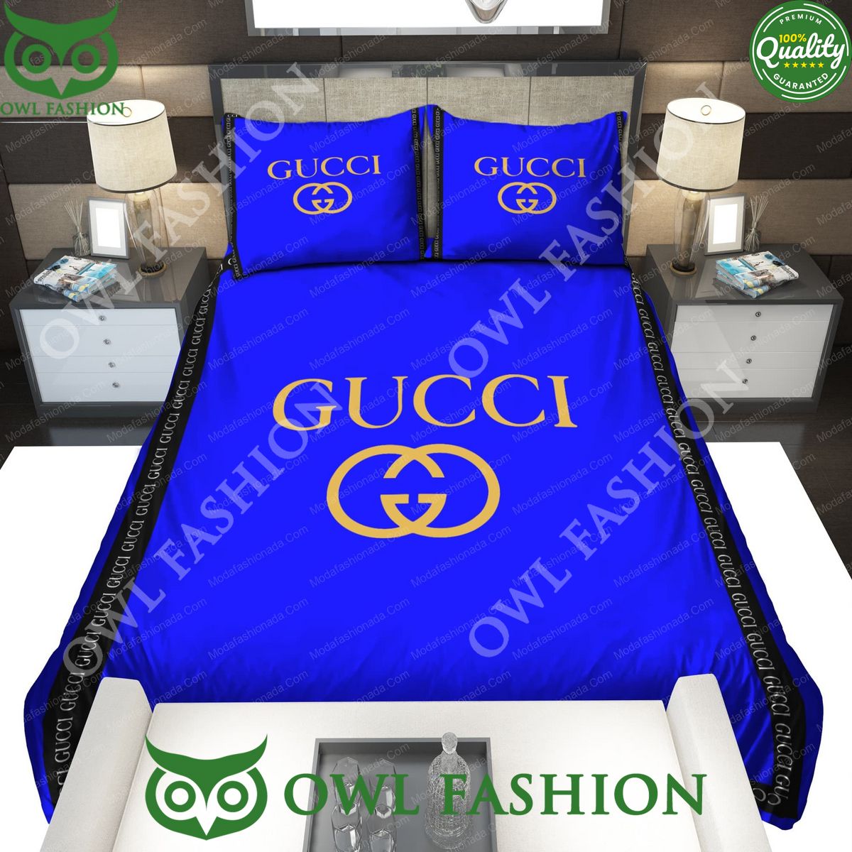 Blue Gucci Bedding Sets