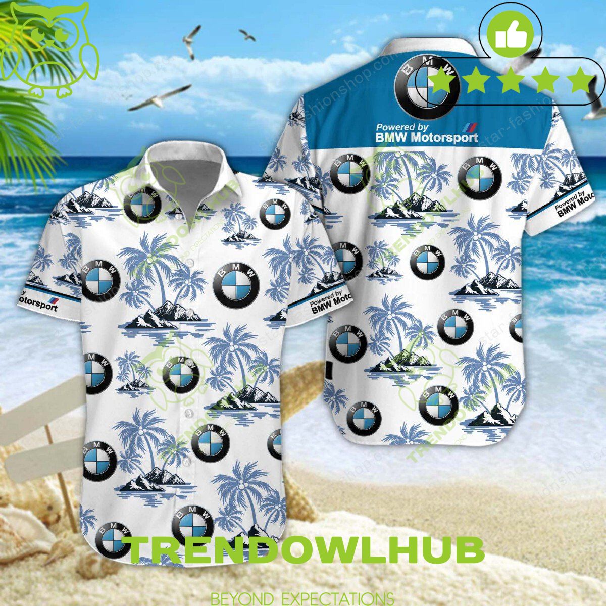 BMW Motorsport Luxury Brand Auto Hawaiian Shirt and Short