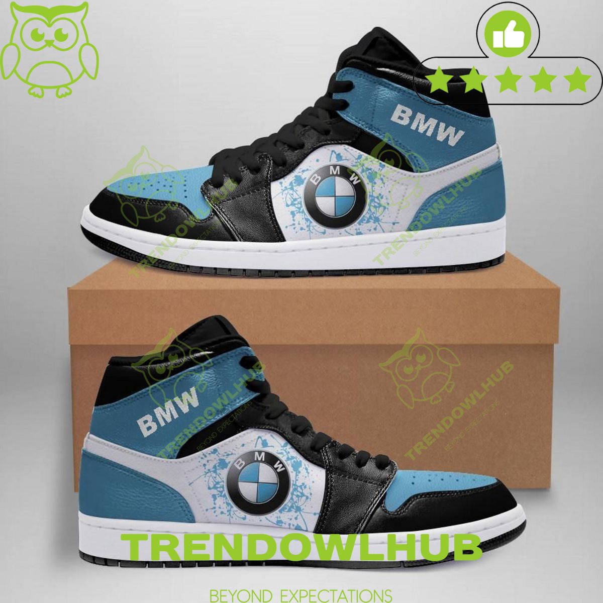 Bmw Trending Car Brand Air Jordan High Top Shoes