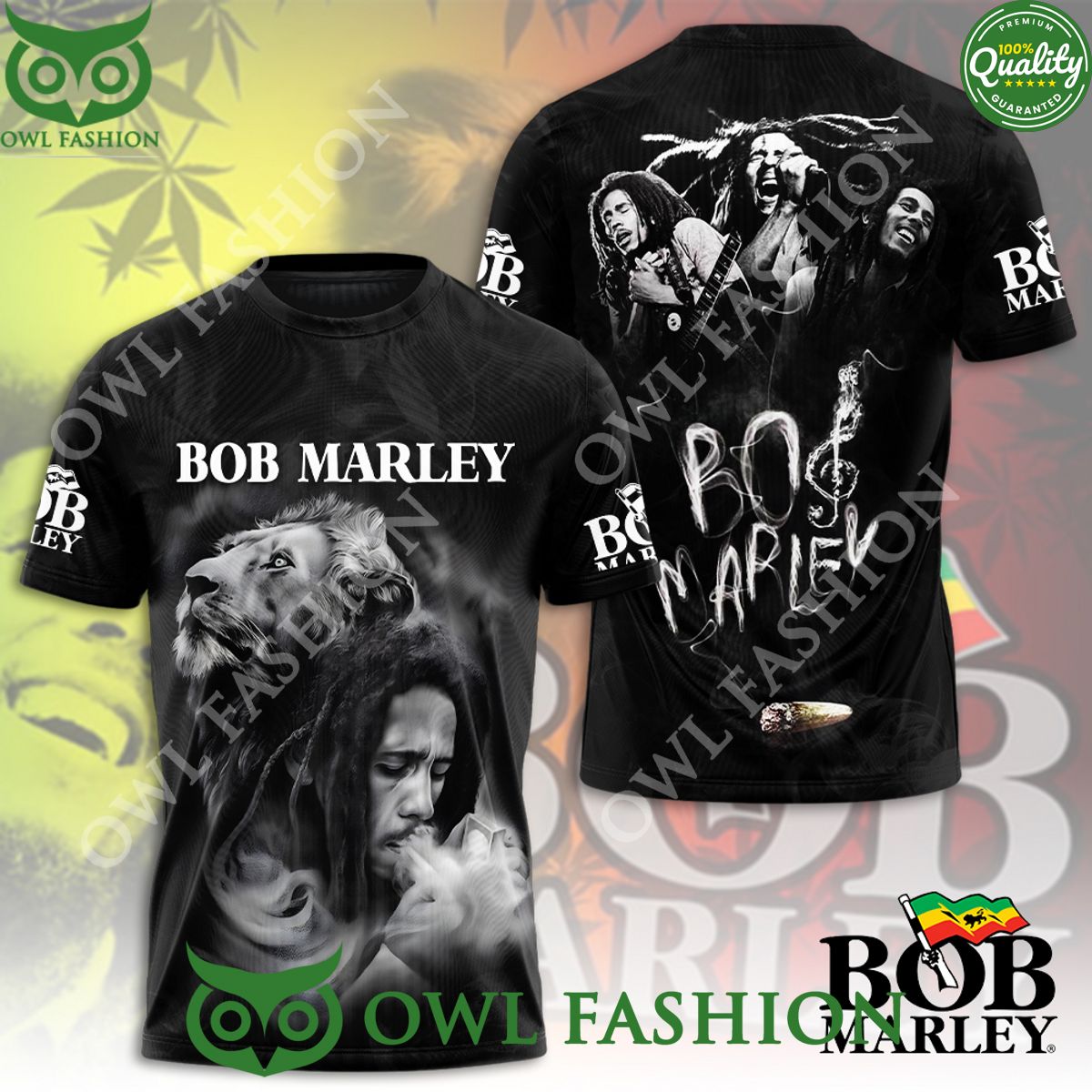 Bob Marley Jamaican Singer and Guitarist 3D t Shirt