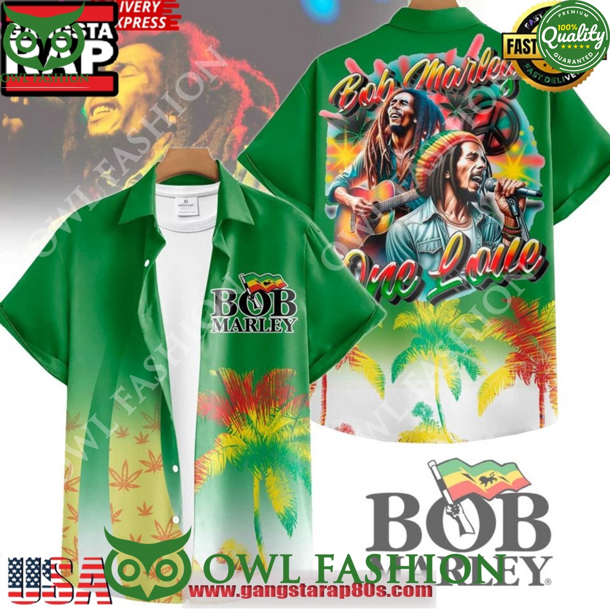 Bob Marley One Love Special Edition Tropical Hawaiian Shirt
