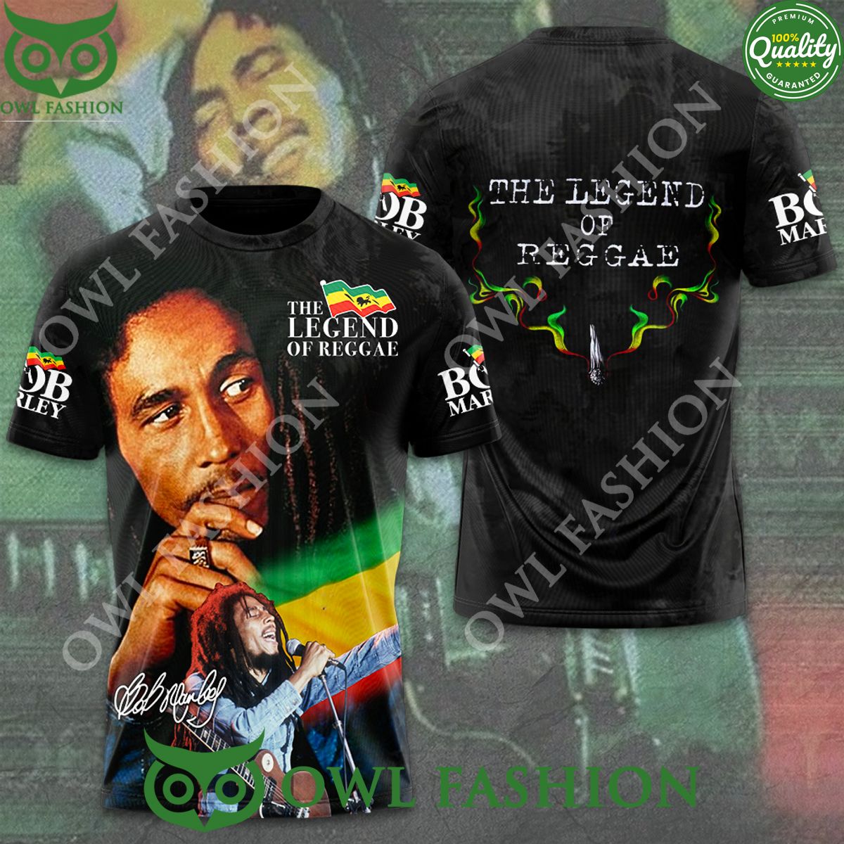 Bob Marley The Legend of Reggae 3D t Shirt