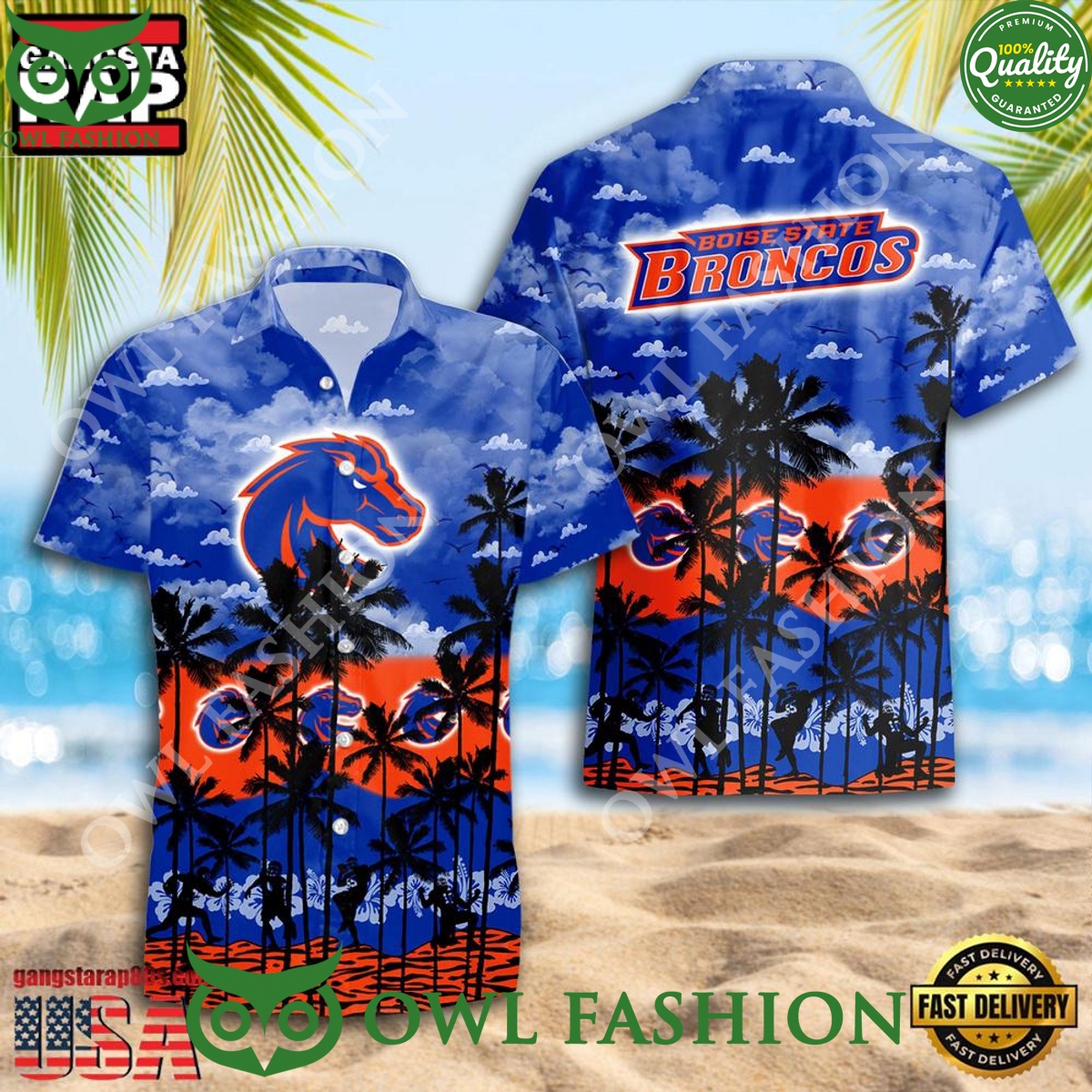 Boise State Broncos Style Hot Summer Tropical Hawaiian Shirt