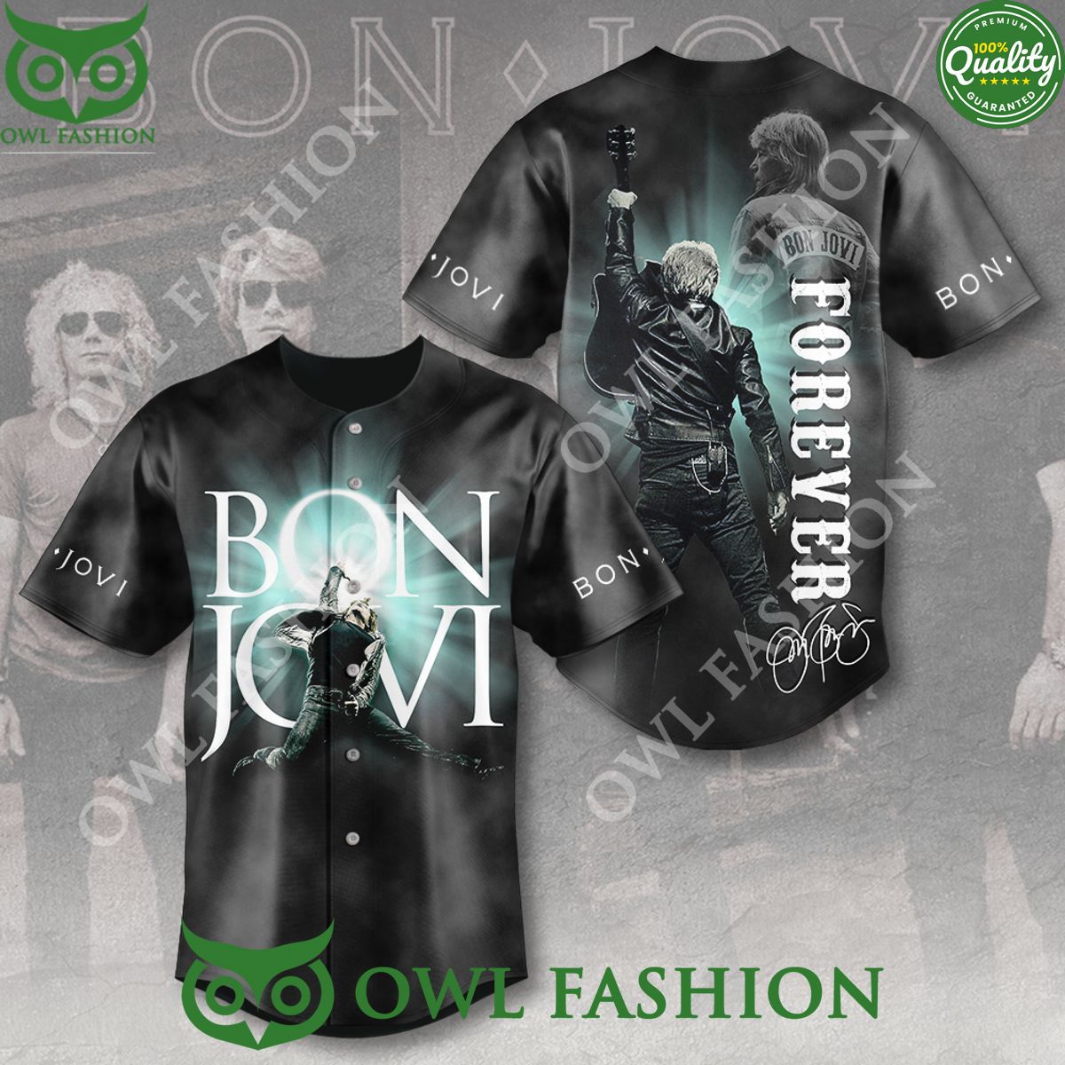 Bon Jovi Rock Forever Baseball Jersey Shirt