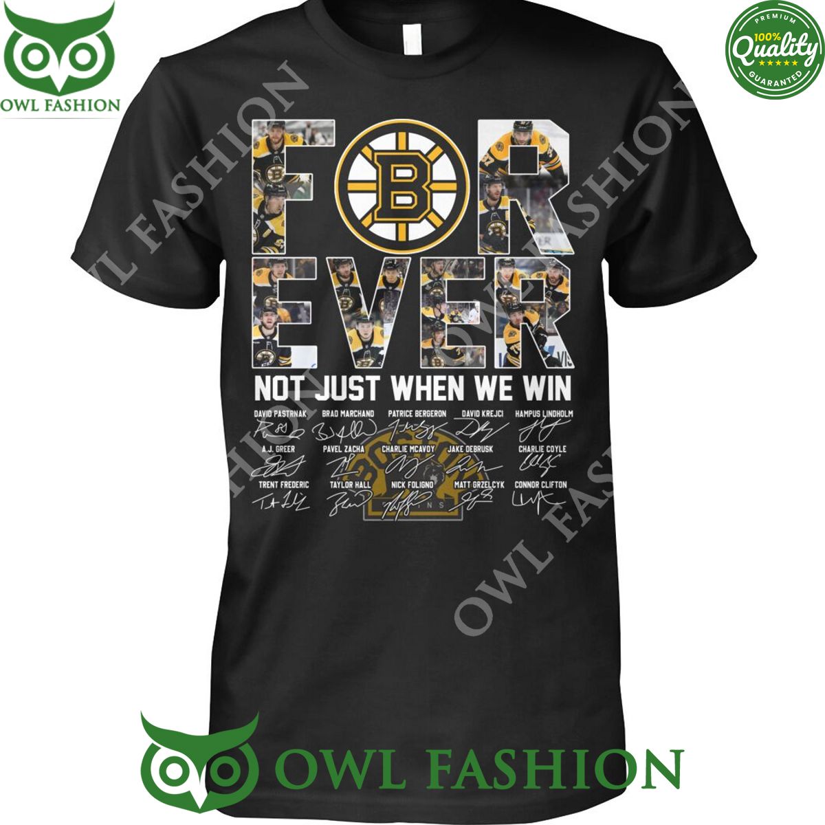 Boston Bruins for ever when we win 2024 signatures t shirt