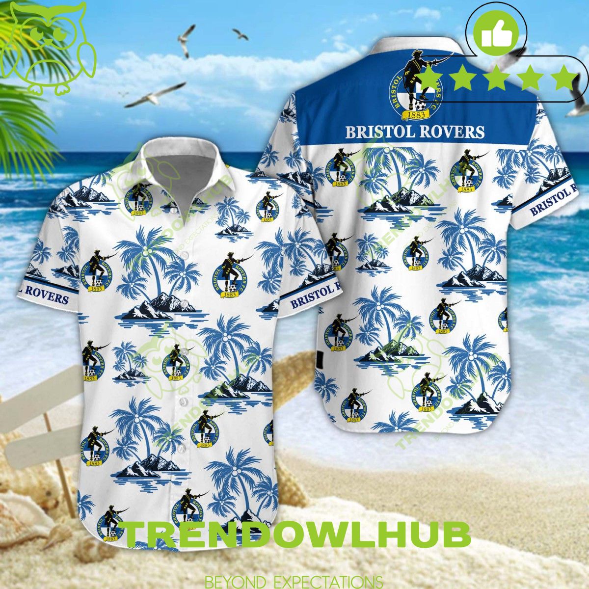 Bristol Rovers Football Club Island hawaiian shirt