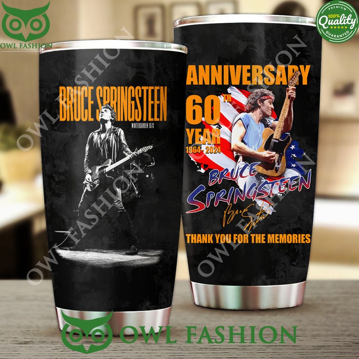Bruce Springsteen Anniversary 60th Year Tumbler Cup