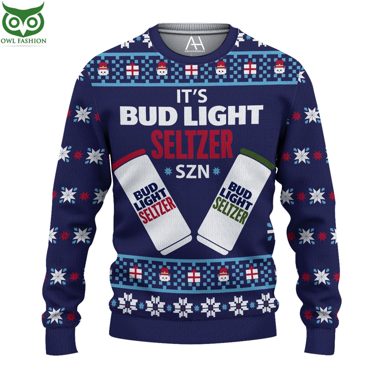 Bud Light Beer Ugly Sweater Jumper Seltzer
