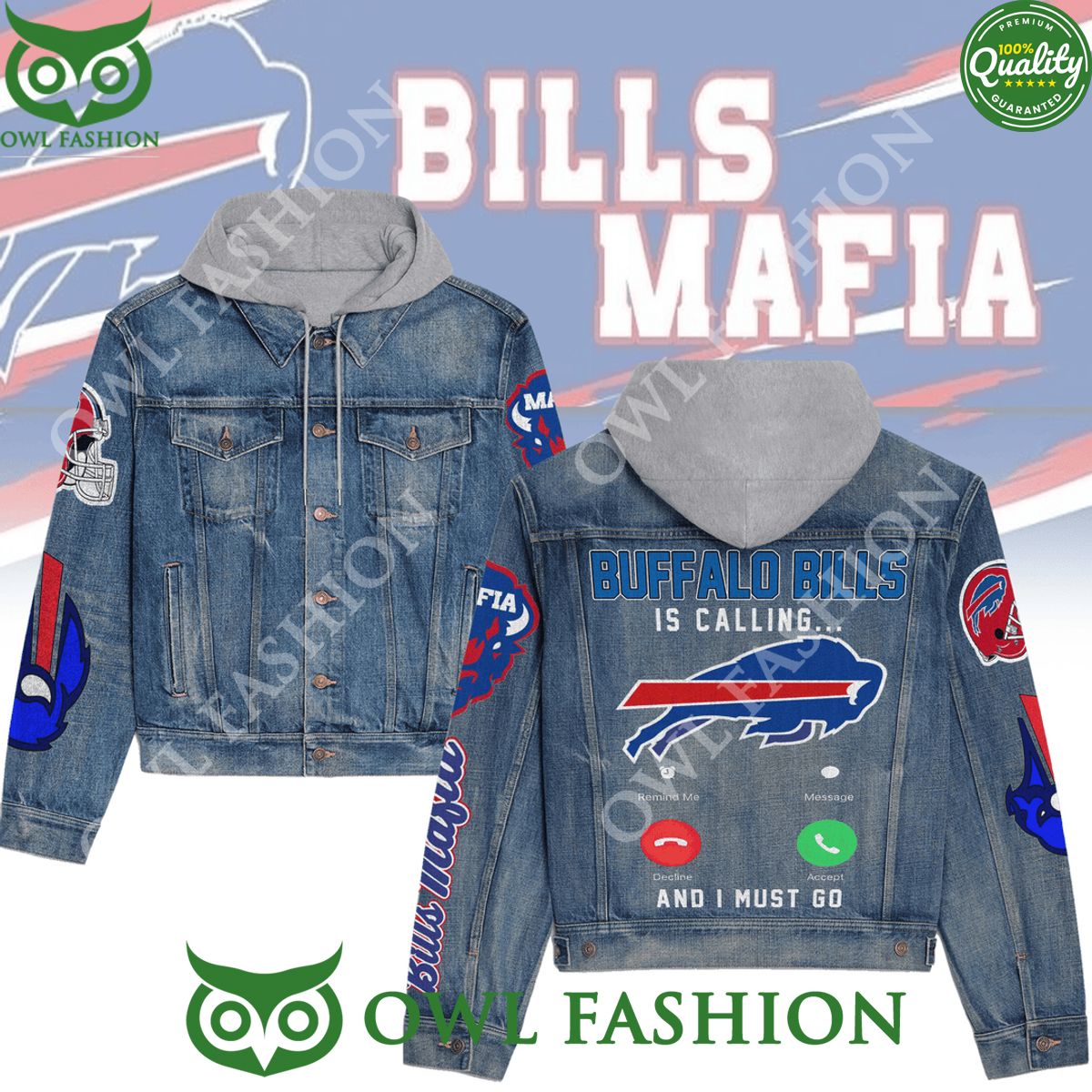 Buffalo Bills is calling And I must Go Jenim Hooded printed jacket