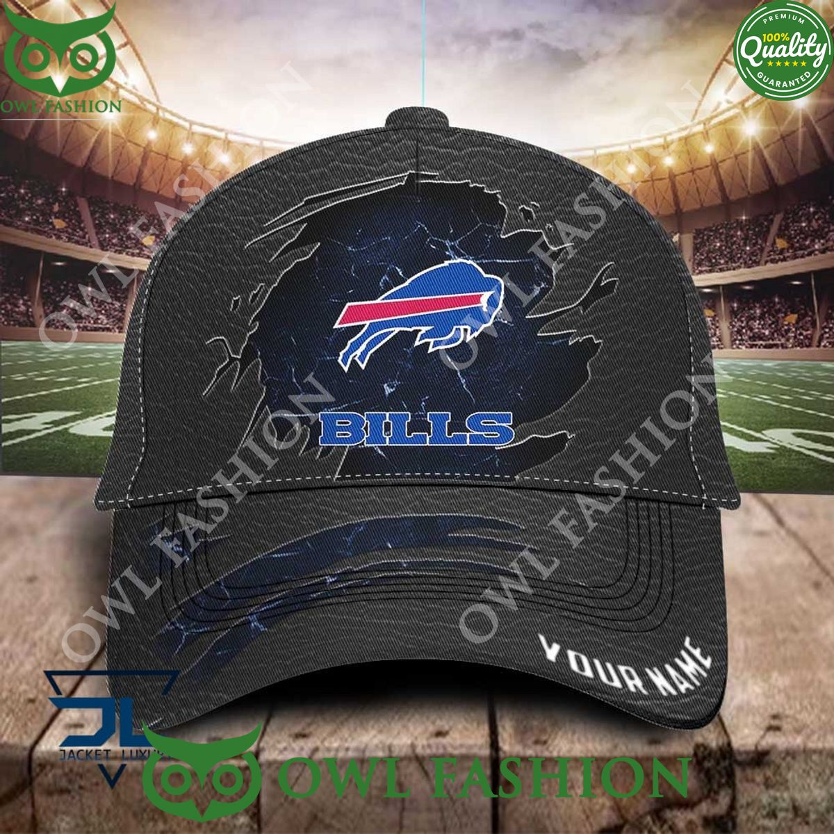 Buffalo Bills Lightning Tear Printed NFL Football Classic Cap