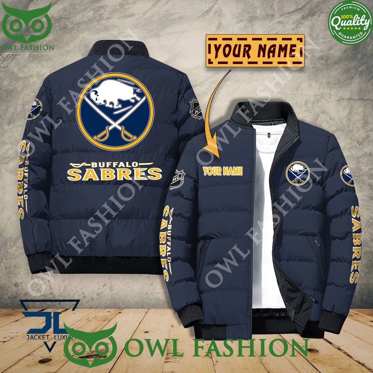 Buffalo Sabres Custom Name NHL Ice Hockey Puffer Jacket Sport