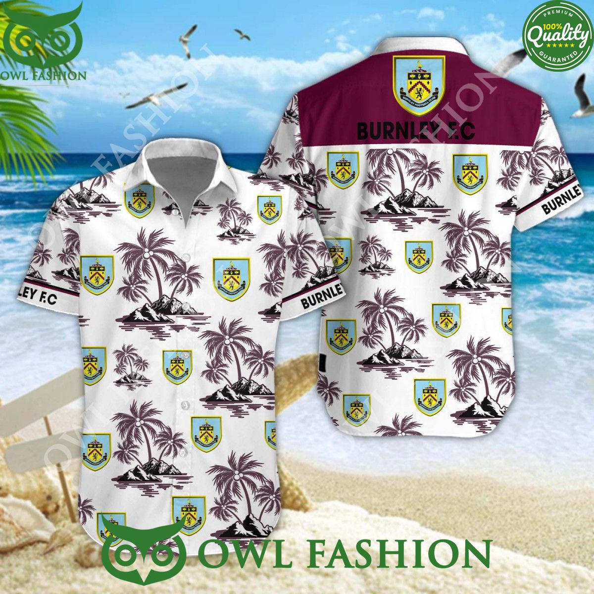 Burnley F.C Vincent Kompany EPL Coconut Hawaiian shirt