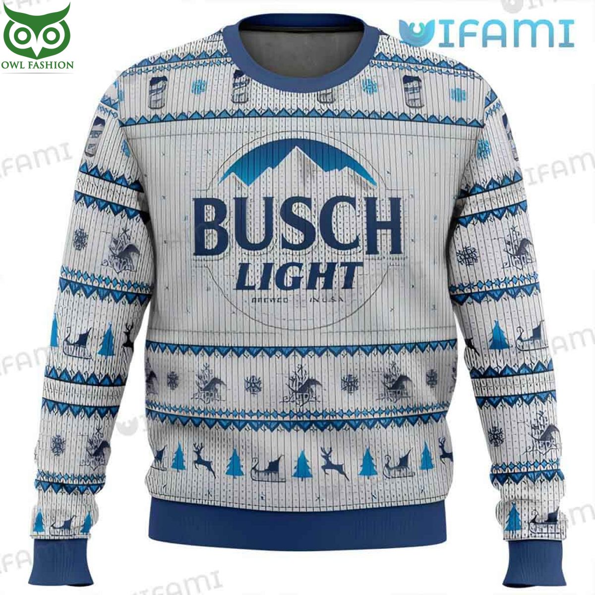 Busch Light Ugly Sweater Classic Christmas Gift For Beer Lovers