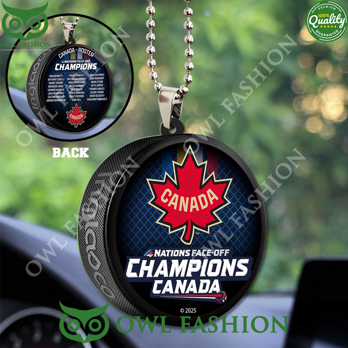 Canada Champions Nations Face Off Custom Shape car ornament