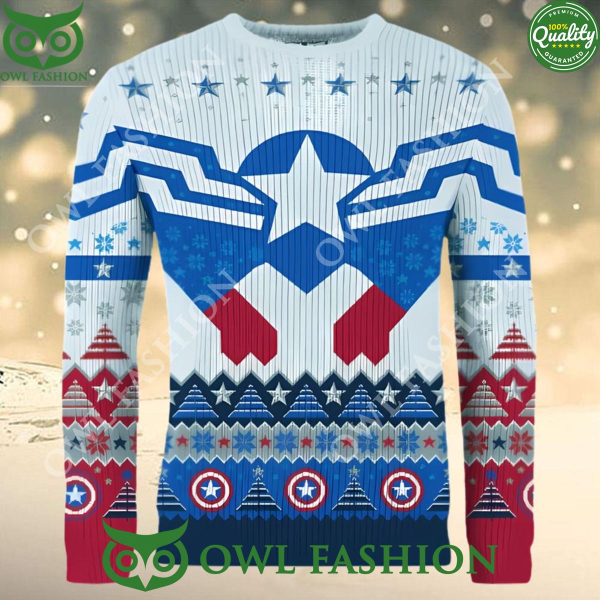 Captain America First Avenger Ugly Christmas Sweater Jumper