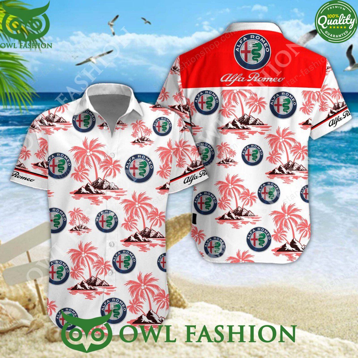 Car manufacturer Italy Alfa Romeo Custom Color Hawaiian shirt and short