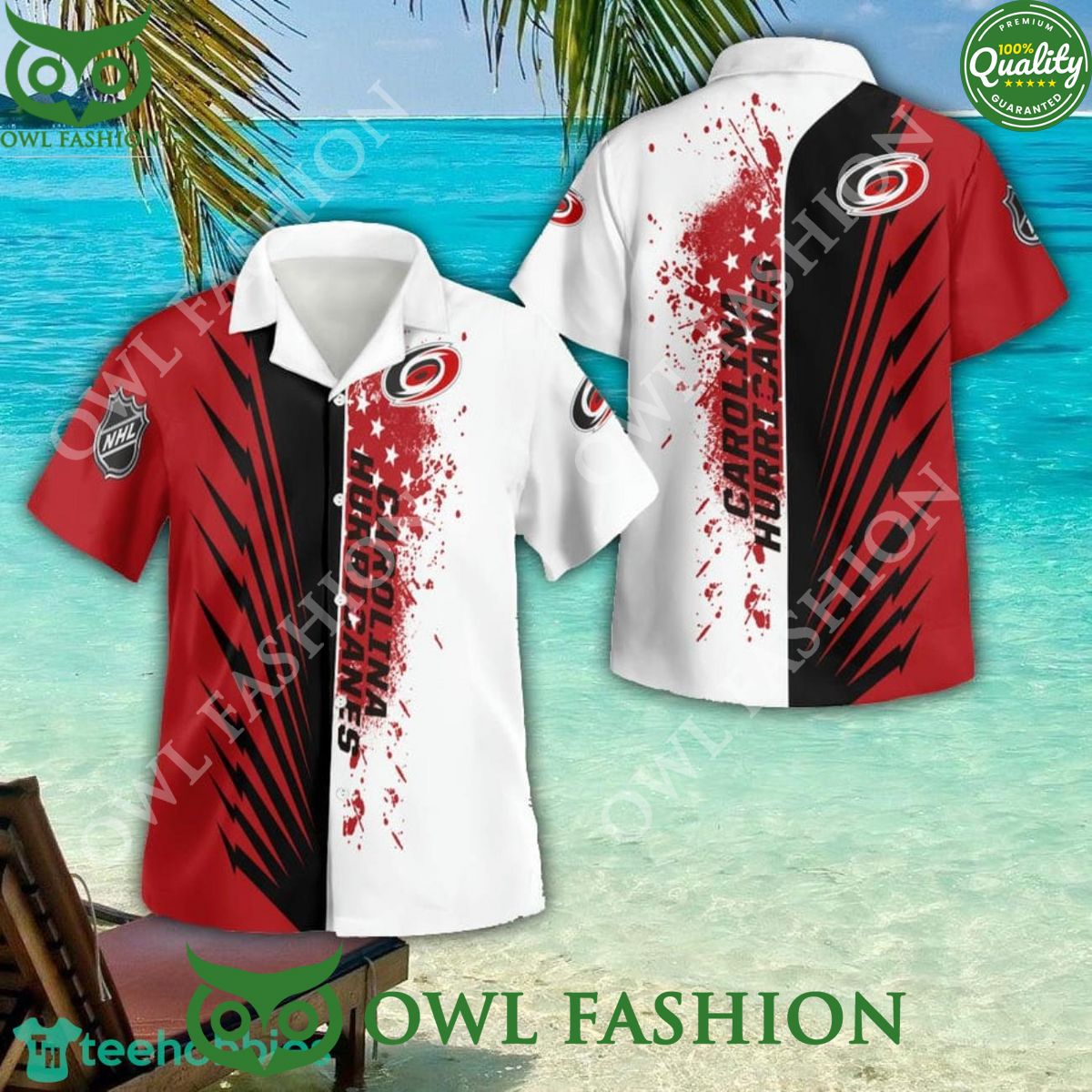 Carolina Hurricanes Ice Hockey 3D Hawaiian Shirt Aloha Summer Beach