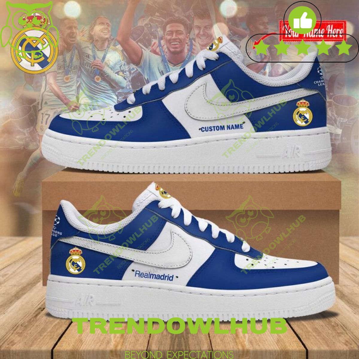 Champions Real Madrid Laliga 23 24 Hot Trend Air Force Shoes