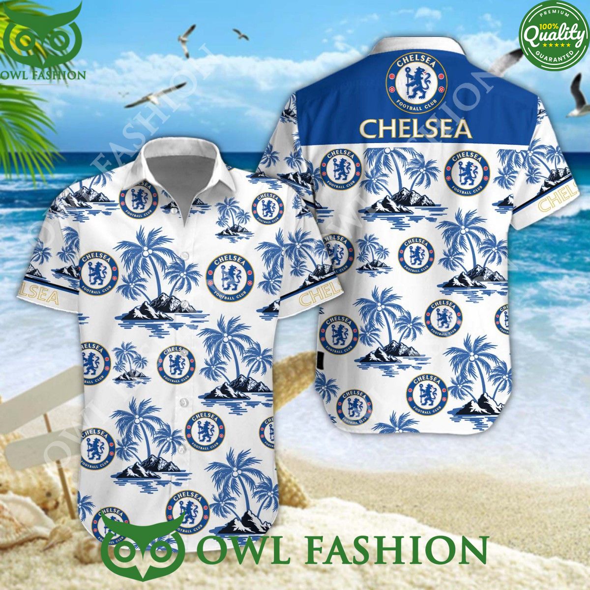 Chelsea F.C. EPL Coconut Mauricio Pochettino Hawaiian shirt