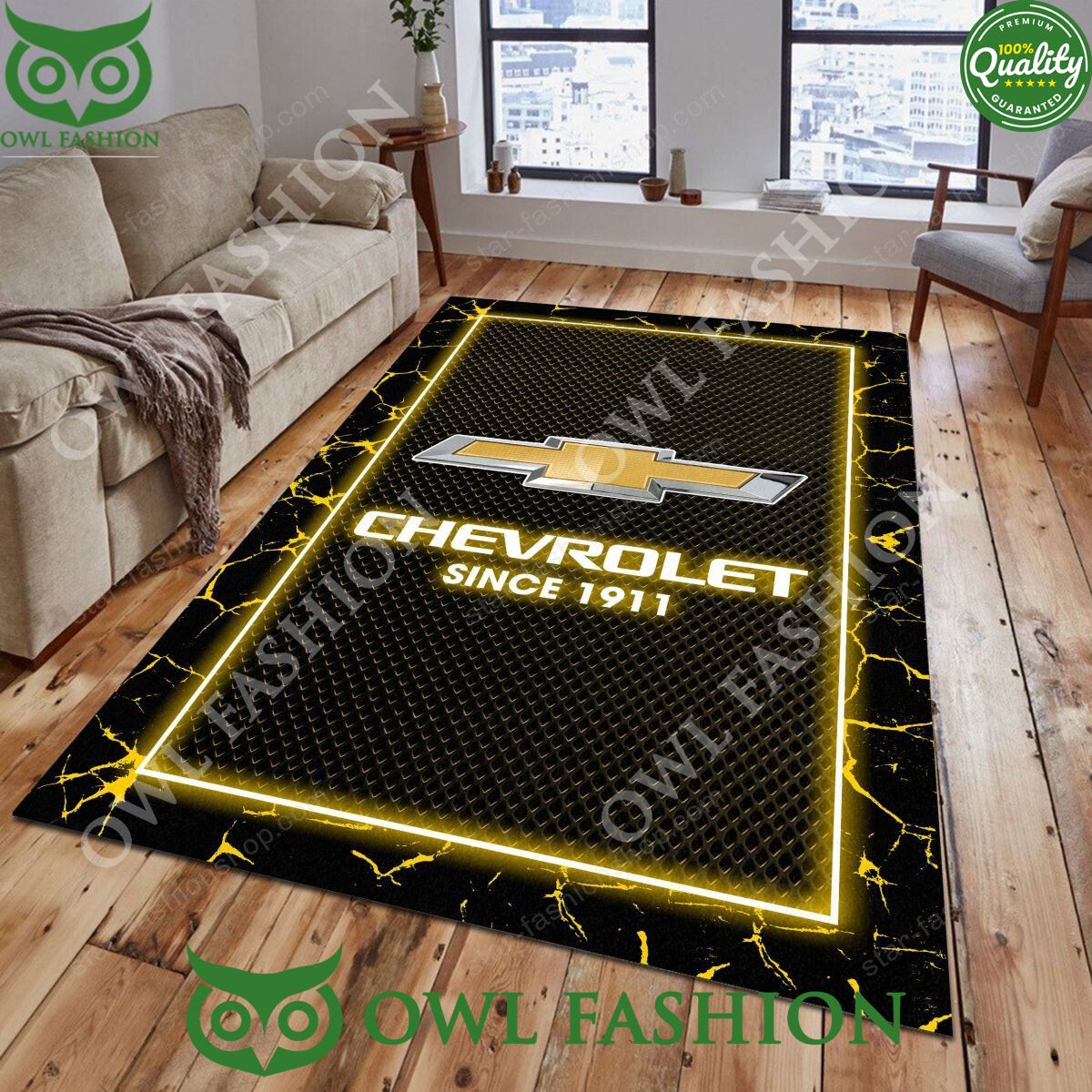 Chevrolet Chevy American Automobile Rug Carpet Decor Living Room