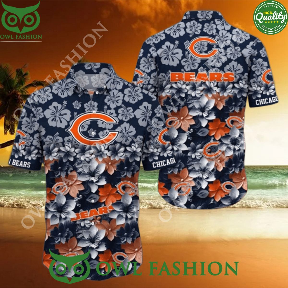 Chicago Bears NFL Floral Hawaiian Shirt Trending Summer