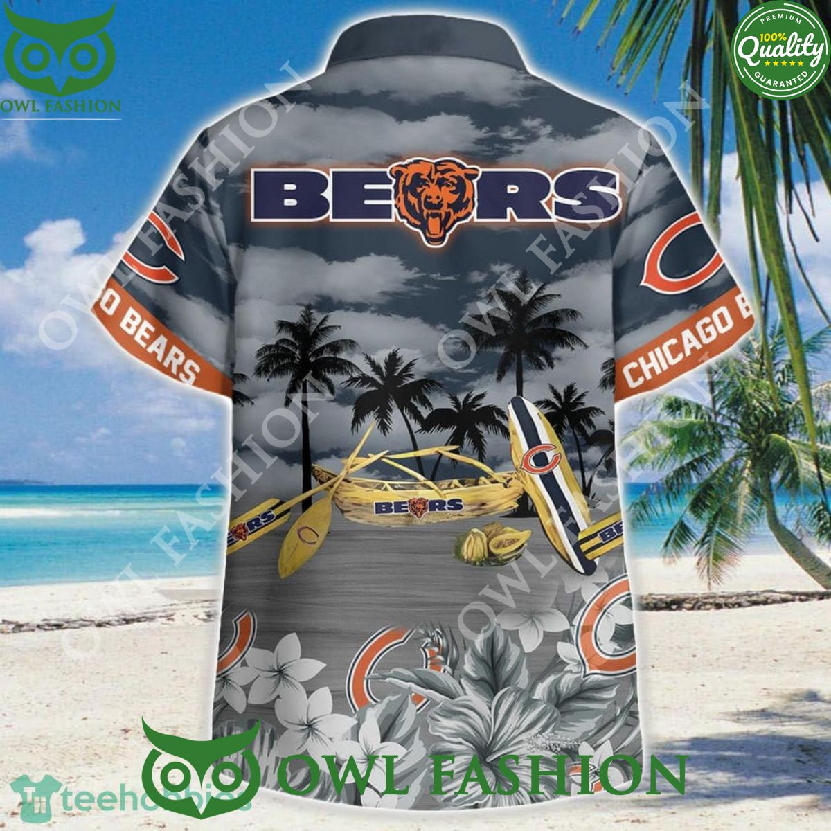 Chicago Bears NFL Football Summer Lover 3D Hawaiian Shirt Beach Shirt