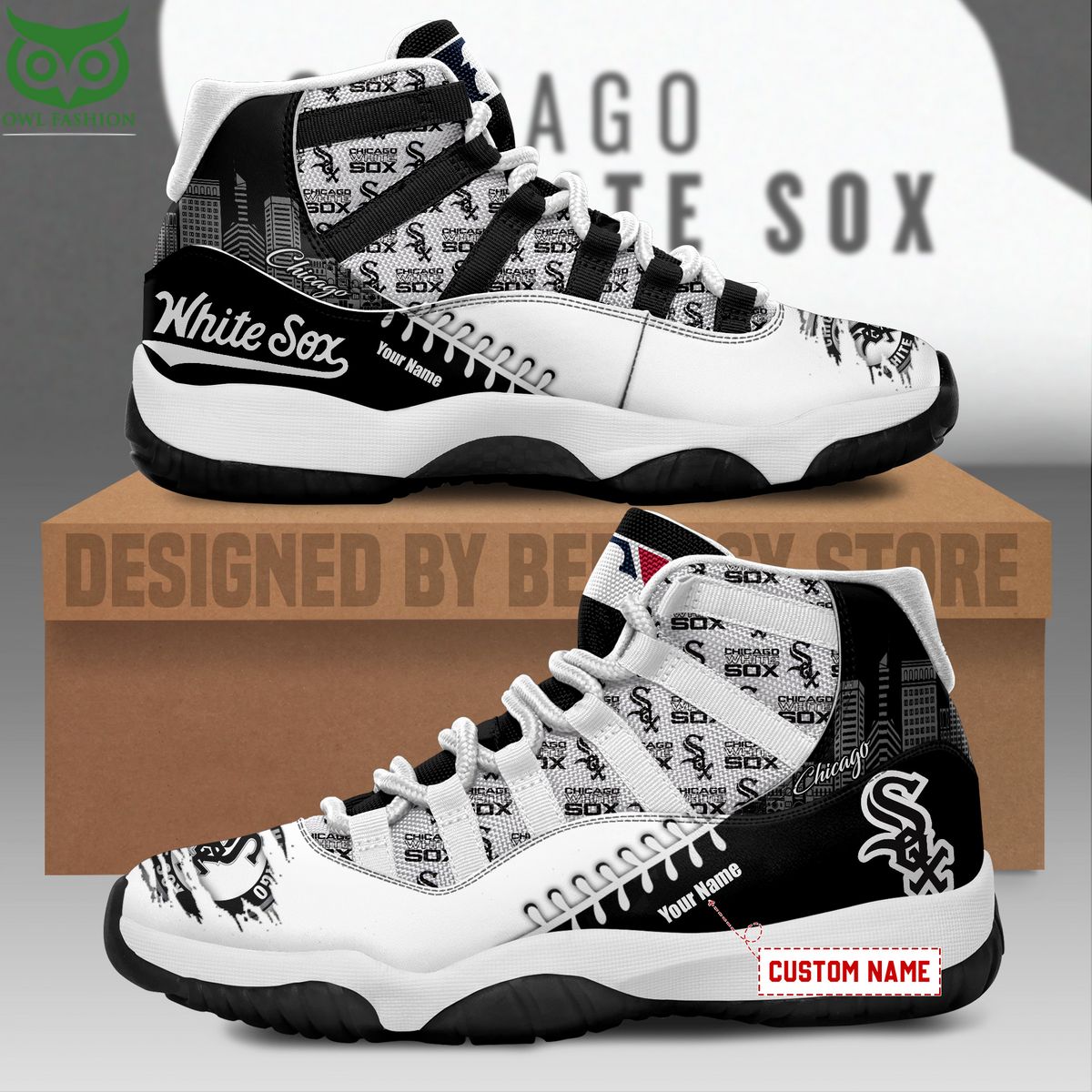 Chicago White Sox Custom Shoes Limited Edition AJ 11 MLB Air Jordan