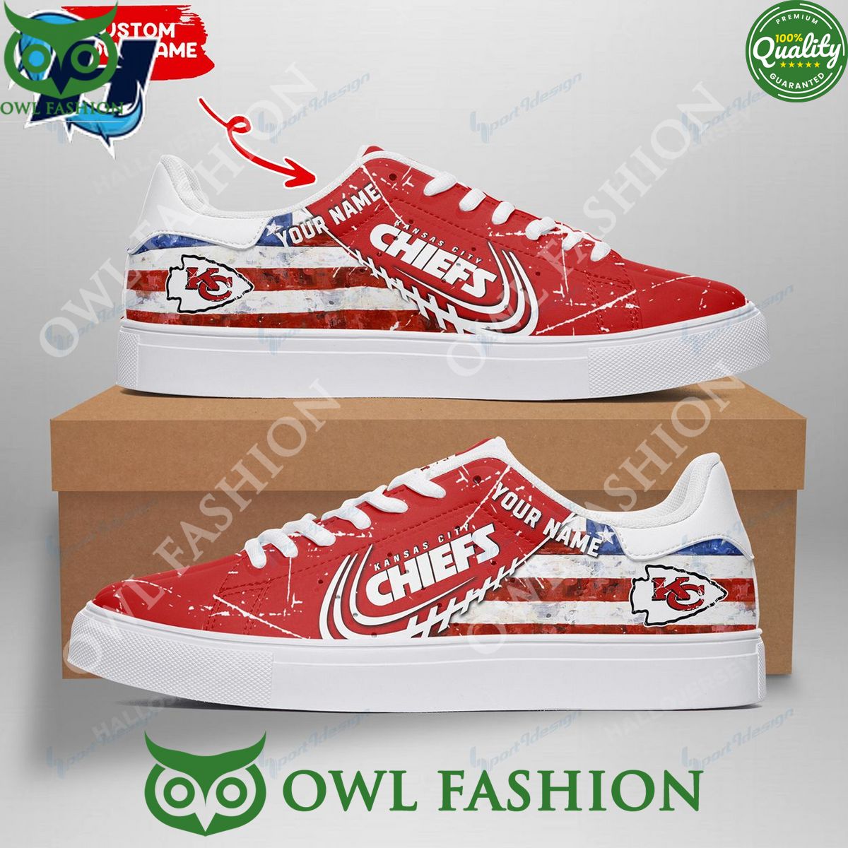 Chiefs Stan Smith Nfl Footwear Gift For Fans Custom Shoes