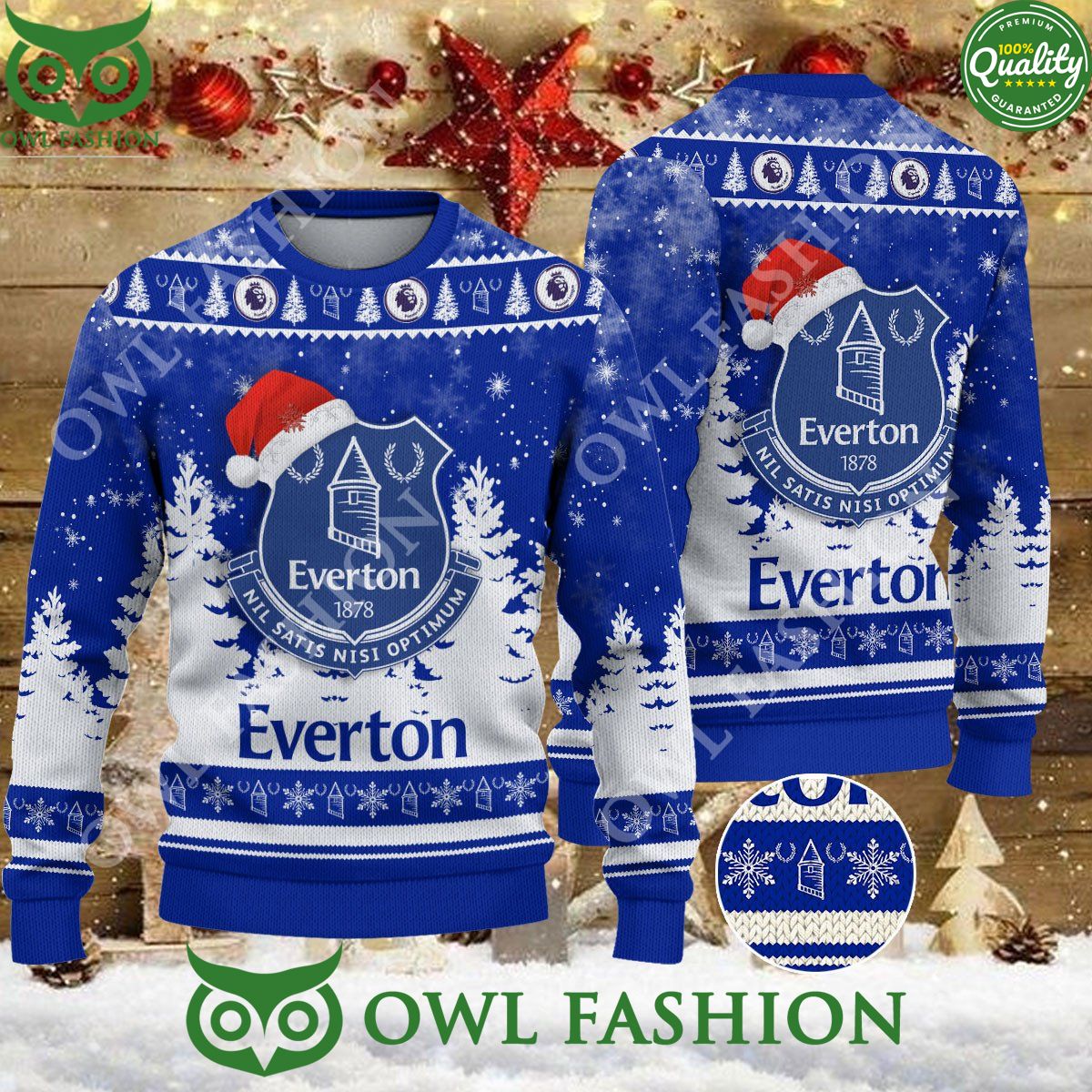 Christmas Football Everton F.C EFL Ugly Premier League Sweater Jumper