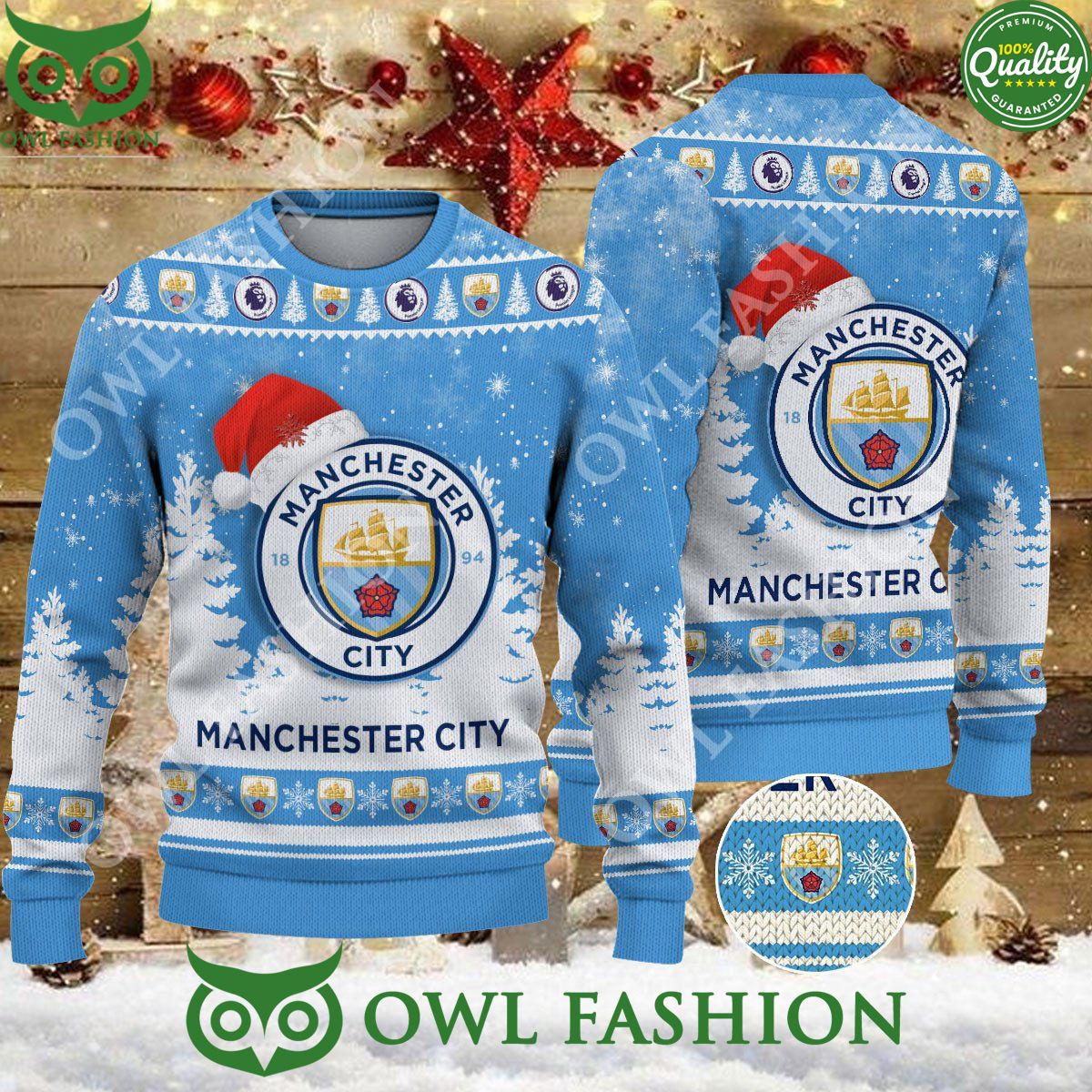 Christmas Football Manchester City F.C EFL Ugly Premier League Sweater Jumper