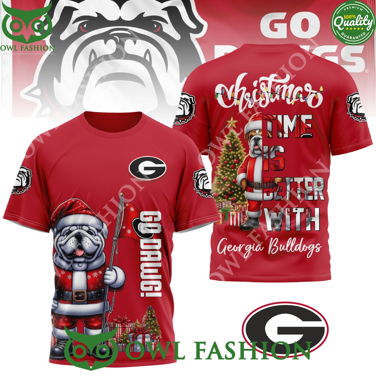 Christmas Time Is Better with Georgia Bulldogs 3D t Shirt