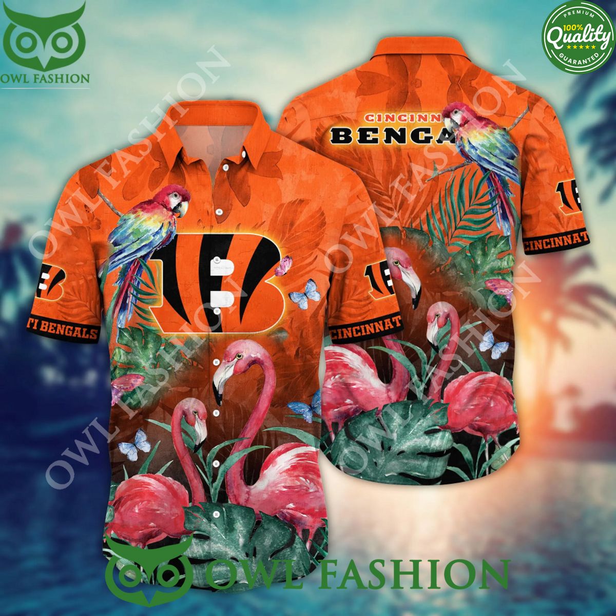 Cincinnati Bengals NFL Floral Beach Summer 2024 Hawaiian Shirt Shorts