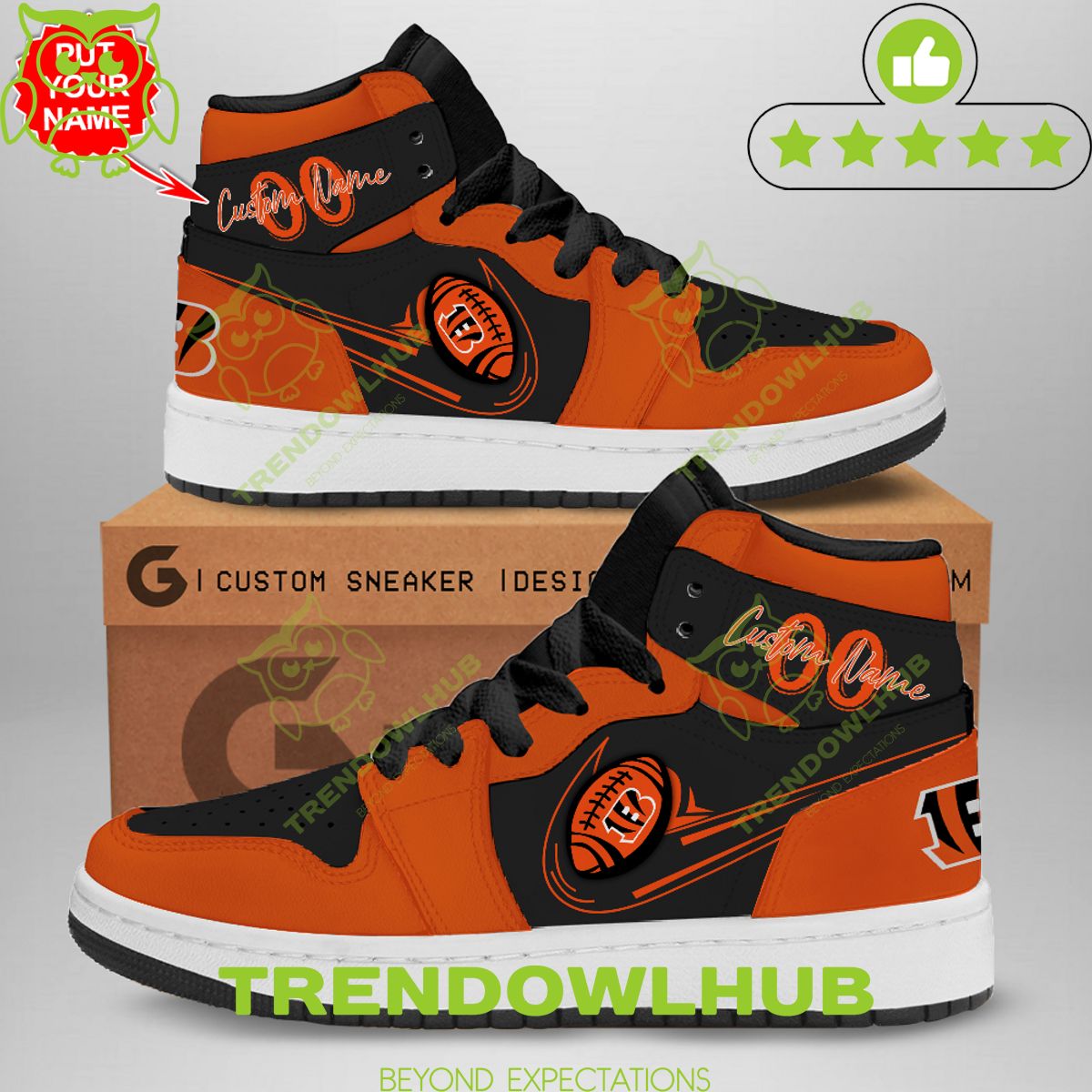 Cincinnati Bengals Personalized Air Jordan NFL Premium