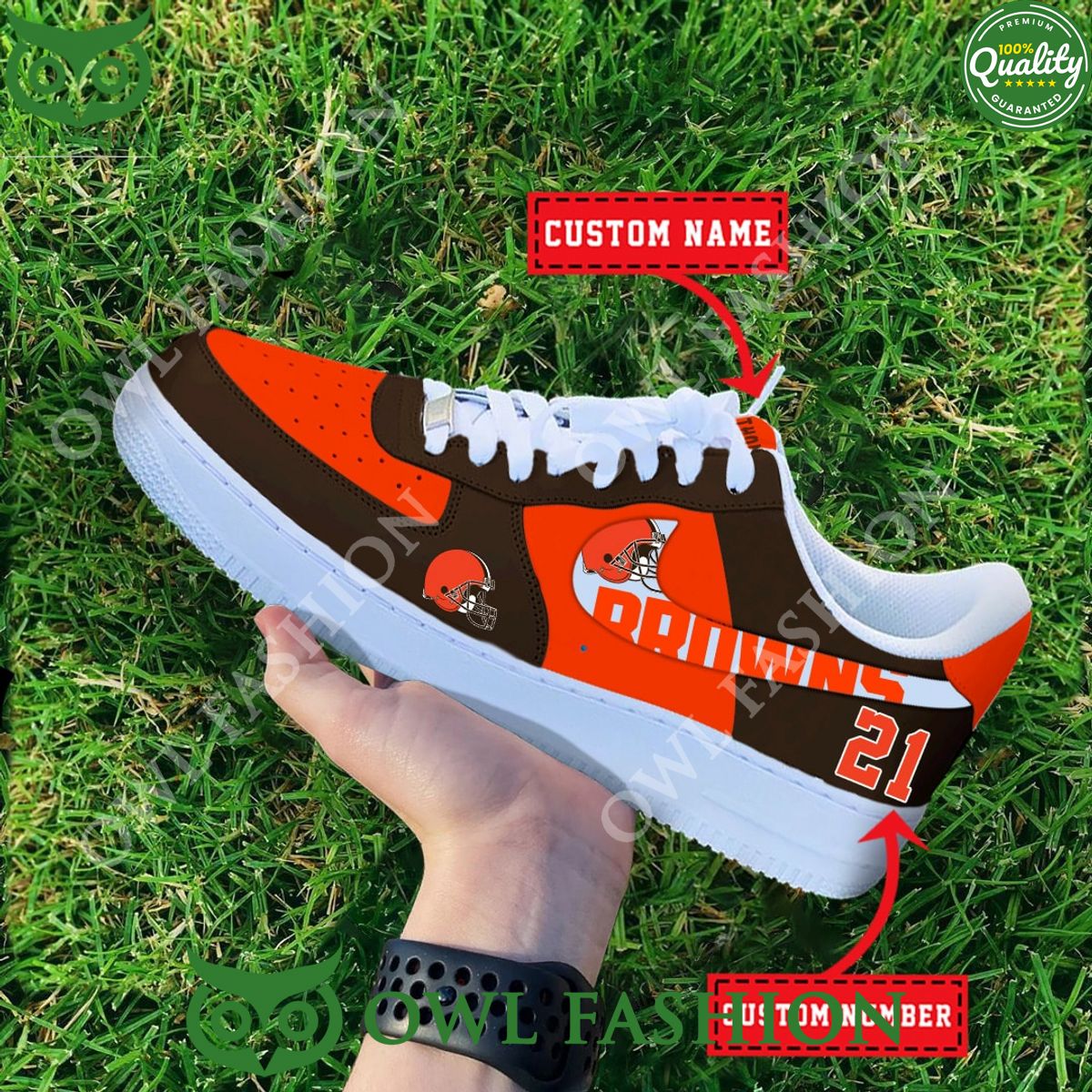 Cleveland Browns NFL Personalized Premium Air Force Shoes Nike
