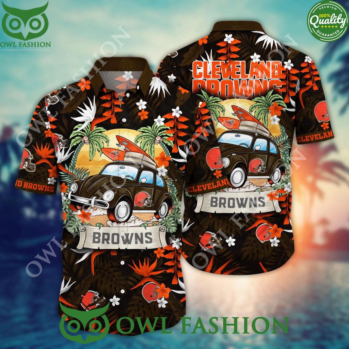 Cleveland Browns NFL Team Hawaiian Shirt Shorts Summer 2024