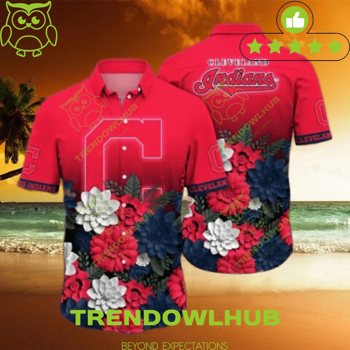 Cleveland Indians MLB Flower Beach Vibe Premium Hawaiian Shirt