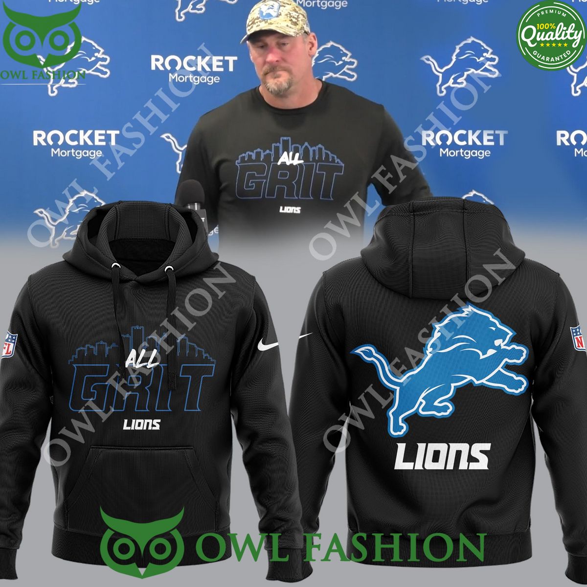 Coach Dan Campbell Detroit Lions All Grit Printed Hoodie